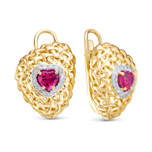 Серьги из золота Premium