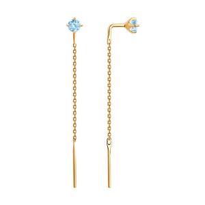 Серьги из золота с полудрагоценными вставками