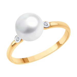 Кольцо из золота с полудрагоценными вставками