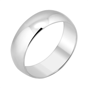 Обручальное кольцо из серебра