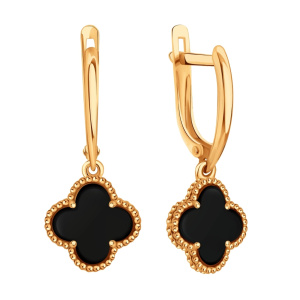 Серьги из золота с полудрагоценными вставками