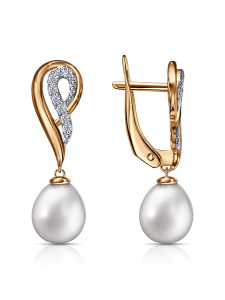 Серьги из золота с полудрагоценными вставками