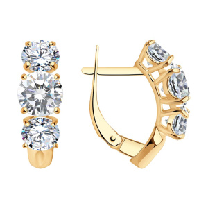 Серьги из золочённого серебра