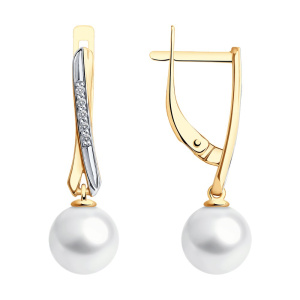 Серьги из золота с полудрагоценными вставками