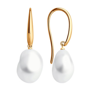 Серьги из золота с полудрагоценными вставками