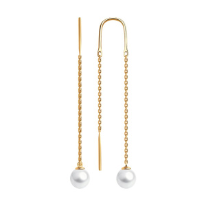 Серьги из золота с полудрагоценными вставками