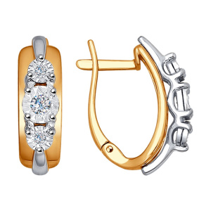 Серьги из золота с бриллиантами