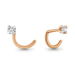 Пирсинг из золота с бриллиантами