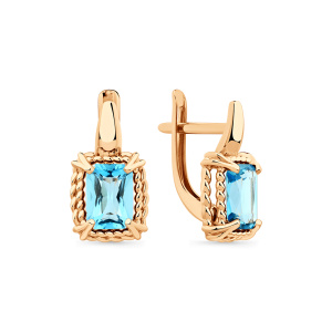 Серьги из золота с полудрагоценными вставками