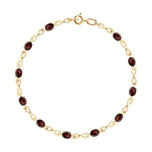 Браслет из золота с полудрагоценными вставками