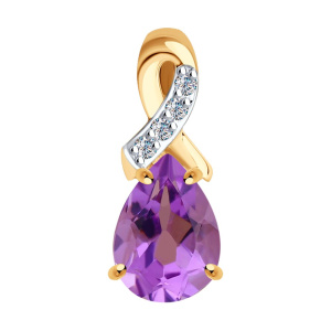 Подвеска из золота с полудрагоценными вставками