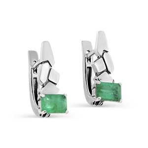 Серьги из серебра с полудрагоценными вставками