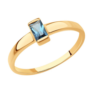 Кольцо из золота с полудрагоценными вставками