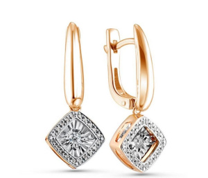 Серьги из золота с бриллиантами