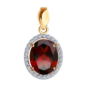 Подвеска из золота с полудрагоценными вставками