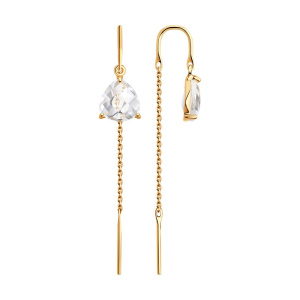 Серьги из золота с полудрагоценными вставками