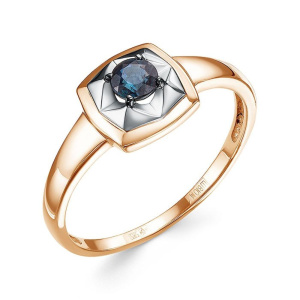 Кольцо из золота с цветными драгоценными вставками