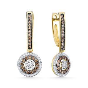 Серьги из золота Premium