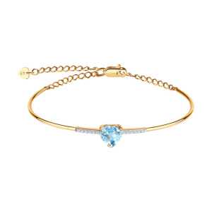 Браслет из золота с полудрагоценными вставками