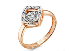 Кольцо из золота с бриллиантами