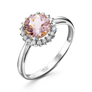 Кольцо из золота с цветными драгоценными вставками