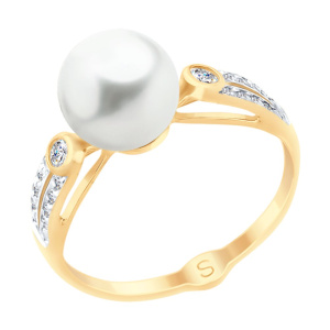 Кольцо из золота с полудрагоценными вставками