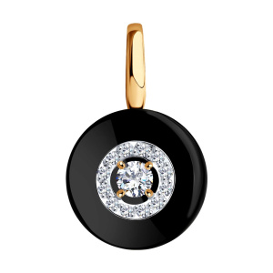 Подвеска из золота с полудрагоценными вставками