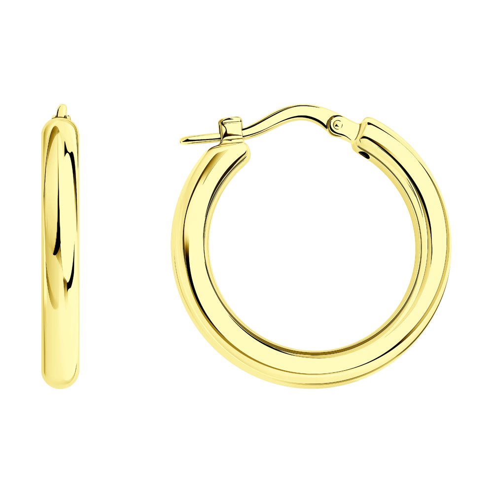 Серьги из золочённого серебра