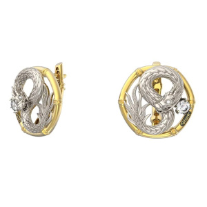 Серьги из золота Premium