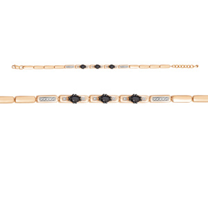 Браслет из золота с цветными драгоценными вставками