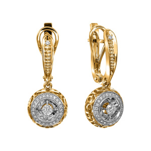 Серьги из золота Premium