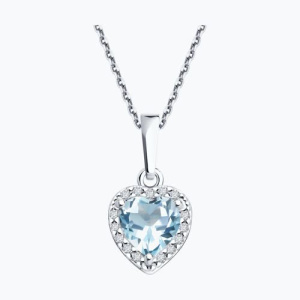 Подвеска из серебра с полудрагоценными вставками