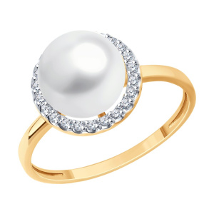 Кольцо из золота с полудрагоценными вставками