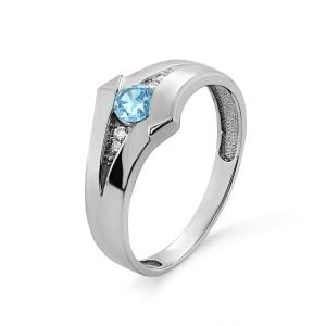 Кольцо из серебра с полудрагоценными вставками