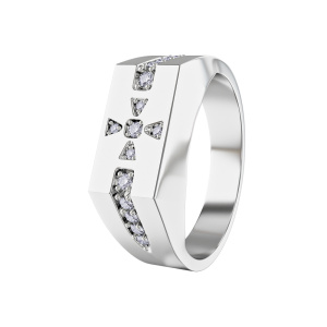 Печатка из золота с драгоценными вставками