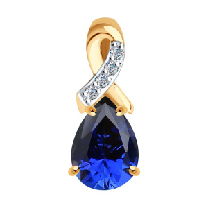 Подвеска из золота с полудрагоценными вставками