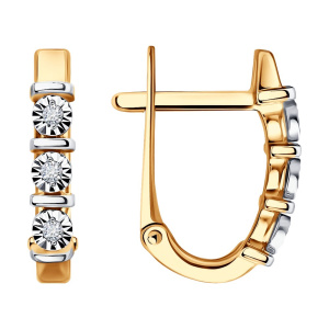 Серьги из золота с бриллиантами