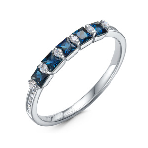 Кольцо из золота с цветными драгоценными вставками