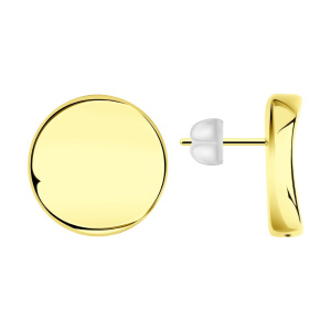 Серьги из золочённого серебра