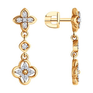 Серьги из золота с бриллиантами