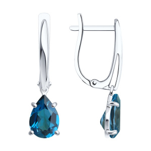 Серьги из золота с полудрагоценными вставками