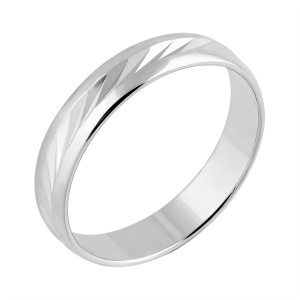 Обручальное кольцо из серебра