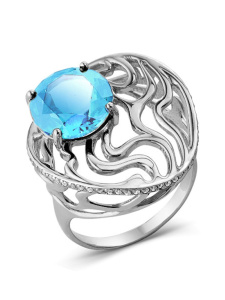 Кольцо из серебра с полудрагоценными вставками