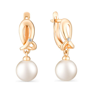 Серьги из золота с полудрагоценными вставками