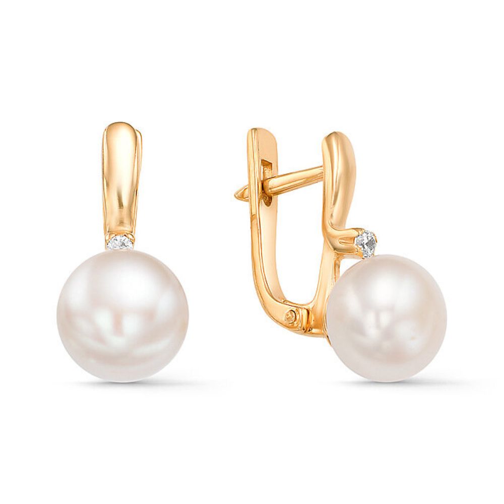 Серьги из золота с полудрагоценными вставками