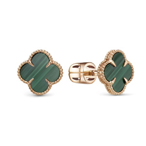 Пуссеты из золота с полудрагоценными вставками