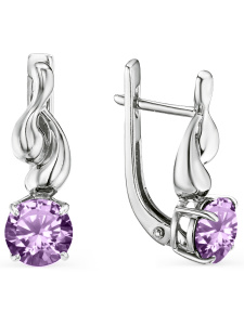 Серьги из серебра с полудрагоценными вставками