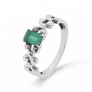 Кольцо из серебра с полудрагоценными вставками