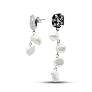 Серьги из серебра с полудрагоценными вставками