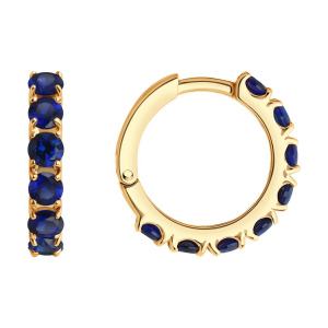 Серьги из золота с полудрагоценными вставками